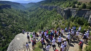 Safranbolu'da Bisiklet Festivali'ne katılanlar Sırçalı Kanyonu'na hayran kaldı