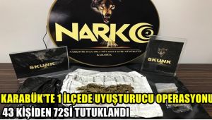 Karabük'te 4 ilçede uyuşturucu operasyonu: 43 kişiden 7'si tutuklandı