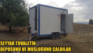 Seyyar tuvaletin deposunu ve musluklarını çaldılar