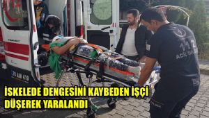 İskelede dengesini kaybeden işçi düşerek yaralandı