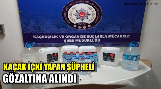 Kaçak içki satışı yapan şüpheli gözaltına alındı