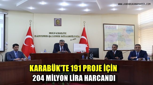 Karabük'te 191 proje için 204 milyon lira harcandı