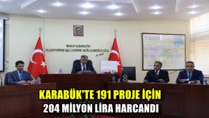 Karabük'te 191 proje için 204 milyon lira harcandı