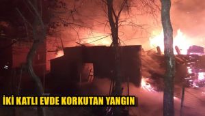 Karabük'te 2 katlı evde korkutan yangın