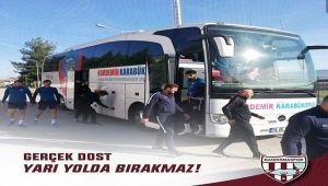Karabükspor, yolda kalan rakibine kendi otobüsünü yolladı