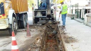 Safranbolu'da yağmur suyu hattı çalışmaları