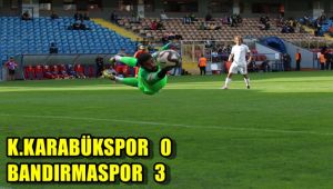 TFF 2. Lig: Kardemir Karabükspor: 0 - Bandırmaspor: 3