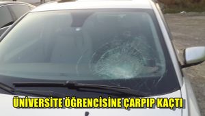 Üniversite öğrencisine çarpıp kaçtı