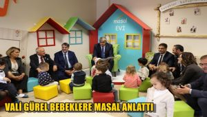 Vali Gürel, bebeklere masal anlattı