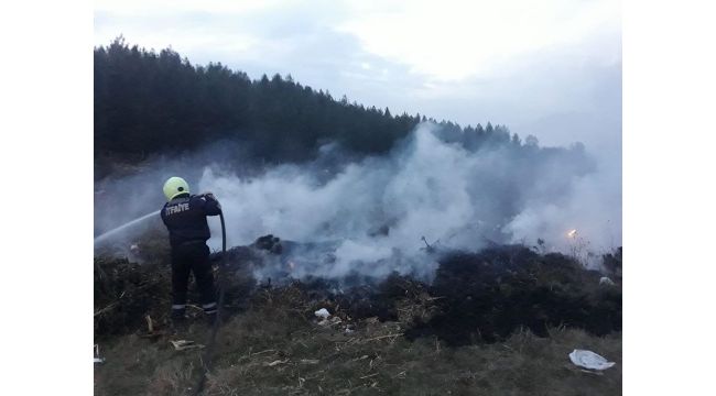 Karabük'te anız yangını