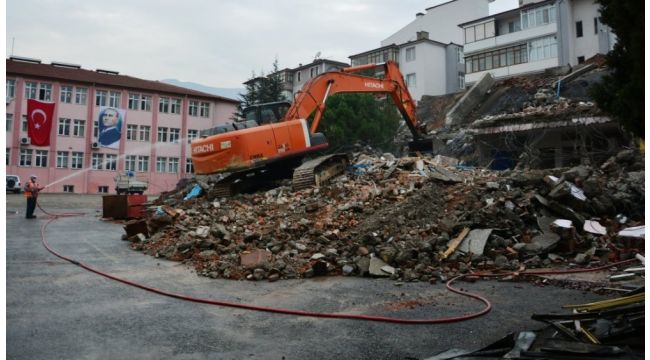 Karabük'te okul inşaat çalışmaları