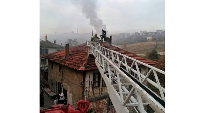 Safranbolu'da baca yangını korkuttu