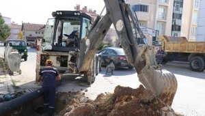 Safranbolu'da yağmur suyu hattı çalışması