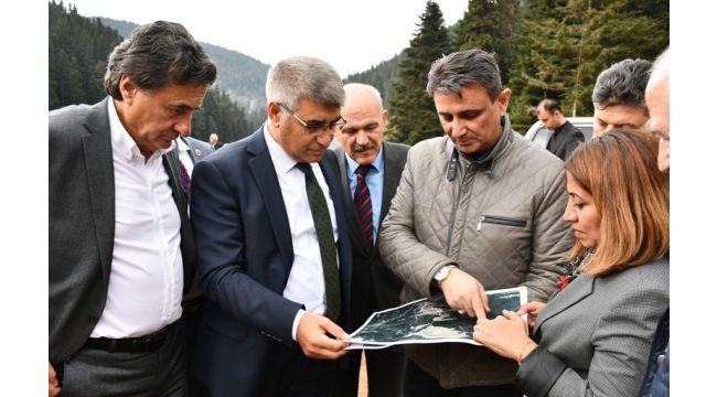 Vali Gürel ve milletvekilleri Eğriova Göleti'nde incelemelerde bulundu