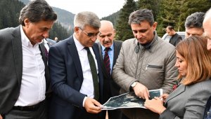Vali Gürel ve milletvekilleri Eğriova Göleti'nde incelemelerde bulundu