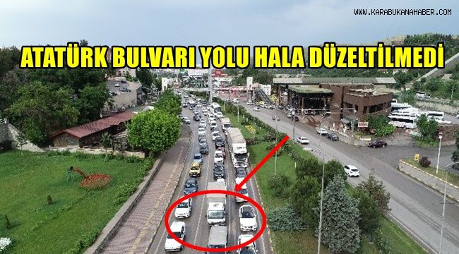 Atatürk Bulvarı yolu hala düzeltilmedi