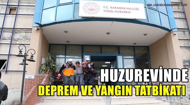 Huzurevinde deprem ve yangın tatbikatı