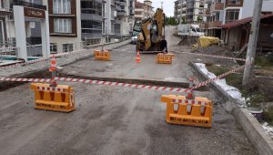 Safranbolu'da drenaj hattı çalışması
