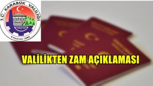 Valilikten zam açıklaması