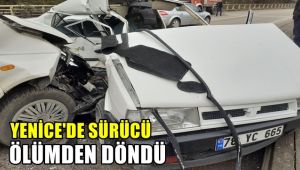 Yenice'de sürücü ölümden döndü