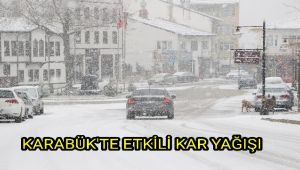 Karabük'te etkili kar yağışı