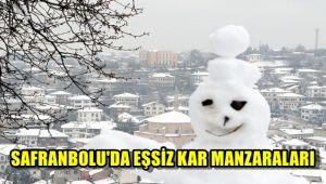 Safranbolu'da eşsiz kar manzaraları