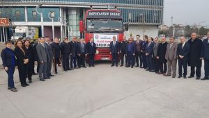 Depremzedelere 'gıda' yardımı taşıyan 4. tır yola çıktı