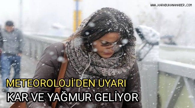 Kar yağışına karşı vatandaşlara uyarı