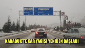 Karabük'te kar yağışı yeniden başladı