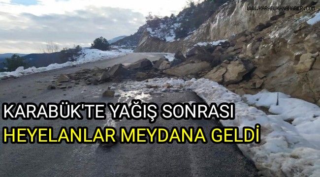 Karabük'te yağışlar sonrası heyelanlar meydana geldi