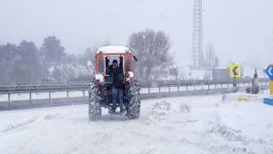 Karabük'te yüksek kesimlerde kar ve tipi etkili oluyor