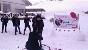 Kelltepe Kayak Merkezi'nde sürpriz evlilik teklifleri