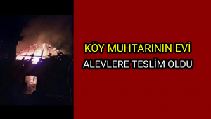 Köy muhtarının evi alevlere teslim oldu