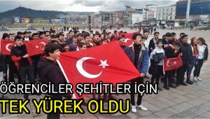 Öğrenciler Mehmetçik için tek yürek oldu