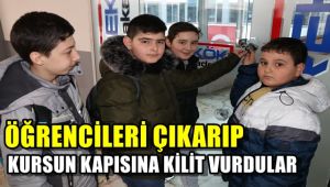 Öğrencileri dersten çıkartıp, kurs kapılarına kilit vurdular