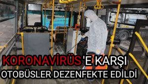 Özel halk otobüsleri korona virüse karşı dezenfekte ediliyor