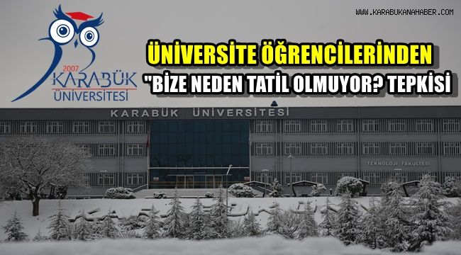 Üniversiteli öğrenciler kar tatiline sitem etti