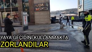 Yaya geçidini kullanmakta zorlandılar