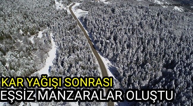 Yüksek kesimlerdeki kar yağışı sonrası eşsiz manzaralar oluştu