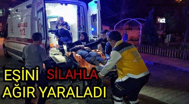 Boşanma aşamasındaki eşini tabanca ile ağır yaraladı