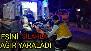 Boşanma aşamasındaki eşini tabanca ile ağır yaraladı