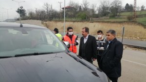 Vali Karabük'e girişleri kontrol etti