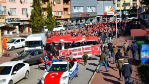 Yenice'de İdlib Şehitleri için yürüyüş yapıldı