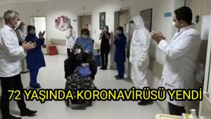 72 yaşında korona virüsü yendi, alkışlarla taburcu edildi