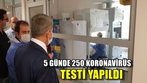 Karabük'te 5 günde 250 Korona virüs testi çalışması yapıldı