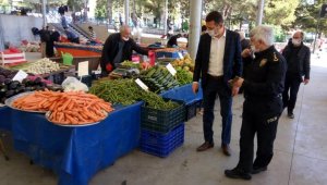 Kaymakam halk pazarını denetledi