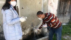 Şebeke sularından alınan numuneler laboratuvara gönderildi