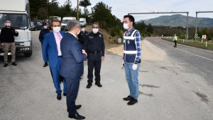 Vali kontrol noktalarını inceledi