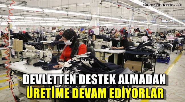 Devletten destek almadan üretime devam ediyorlar
