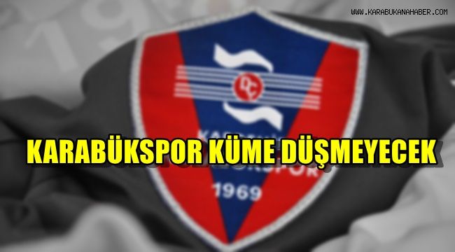 Karabükspor küme düşmeyecek
